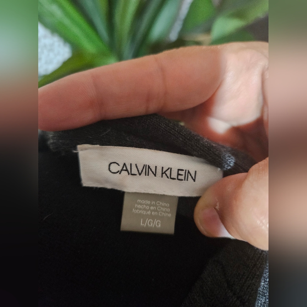 Calvin Klein Charcoal Long Sleeve Dress - Picture 2 of 2